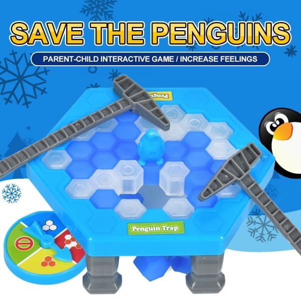 Hot Save Penguin Ice Kids Puzzle Game Break Ice Block Hammer Trap Classic Party Game Toys