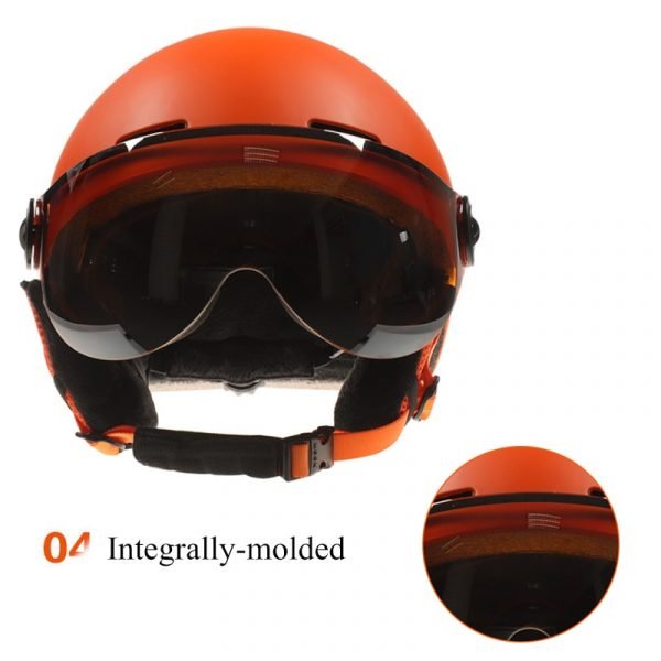MOON Skiing Helmet Goggles Integrally Molded PC EPS High Quality Ski Helmet Outdoor Sports Ski Snowboard 3