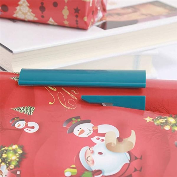 Mini Sliding Wrapping Paper Cutter Wrapping Paper Roll Cutter Cuts Christmas Craft Quick Seconds Wrap Paper 1