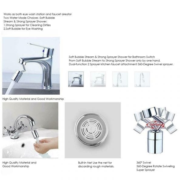New Universal Splash Filter Faucet 720 Bathroom Faucet Replacement Filter Faucet Bibcocks Kitchen Tool Tap for 5