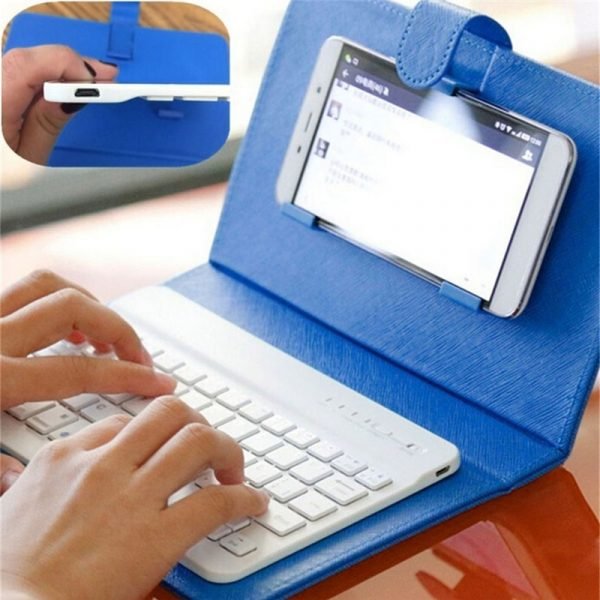 Portable PU Leather Wireless Keyboard Case for iPhone Protective Mobile Phone with Bluetooth Keyboard For IPhone 1