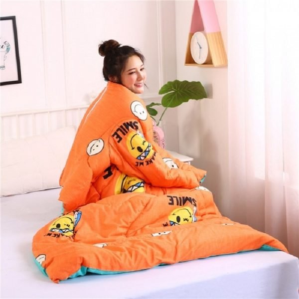 Winter Lazy Quilt with Sleeves Winter Quilt Home Bedding Comforter Printed Edredom Keep Warm Winter Duvet 1