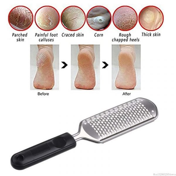 1pc Durable Stainless Steel Foot Rasp File Hard Dead Skin Callus Remover Pedicure File Grinding Feet 4