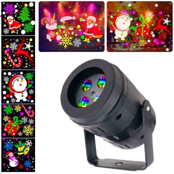 20 Patterns New Year Christmas Decoration LED Laser Projector Light Snowflake Elk Projection Lamp Stage Indoor