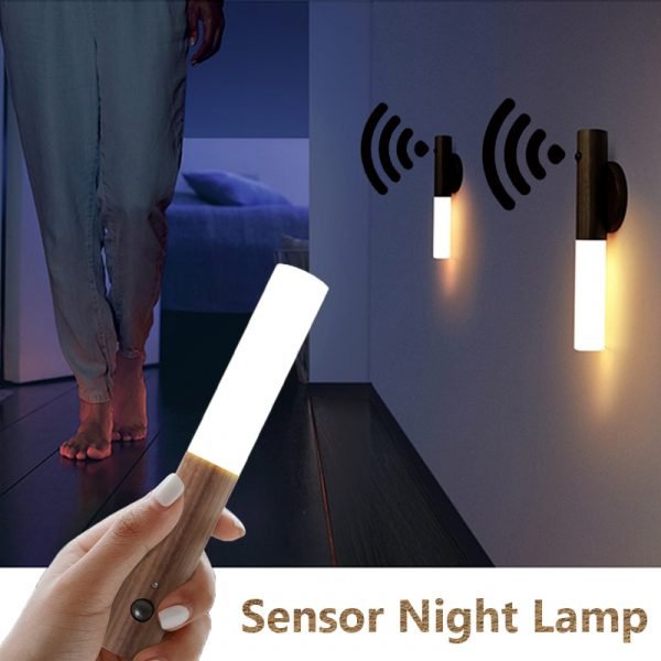 2020 LED Infrared Sensor Photosensitive Sensor Night Light Wireless USB Rechargeable Night lamp For Bedside Wardrobe