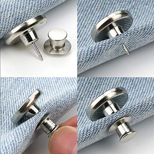 2pcs Adjustable Detachable Jeans Buttons Nail Free Metal Buttons For Clothing Diy Sewing Clothes Accessories 3