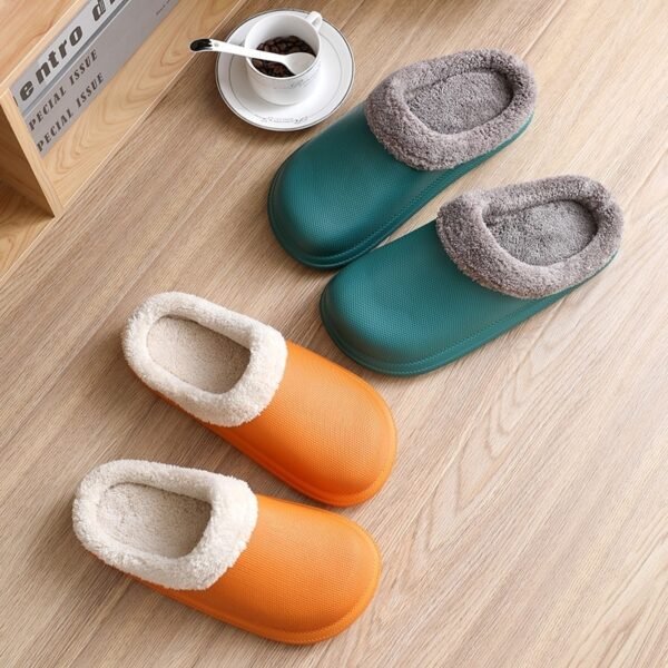 Adisputent Slippers House Slippers For Women Warm Fur Slippers Home Slipper Indoor Floor Water proof Shoes 1