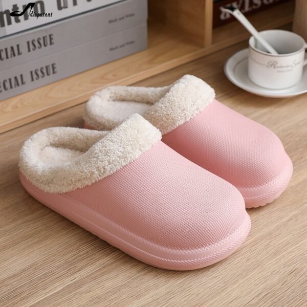 Adisputent Slippers House Slippers For Women Warm Fur Slippers Home Slipper Indoor Floor Water proof Shoes 5