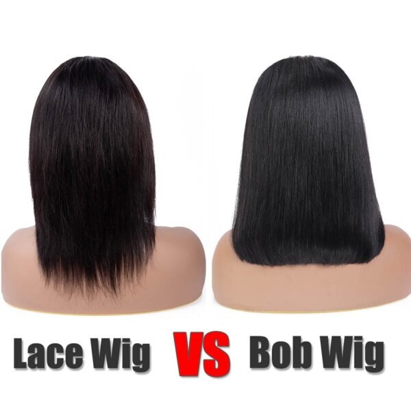 Bob Wig Lace Front Human Hair Wigs Straight Brazilian Pre Plucked Lace Closure Wig 4x4 Natural 1