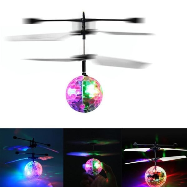 Inductive Diecast Hand Flying Ball Colorful LED Luminous Ball Kid s Flight Balls Electronic Magic Sensing