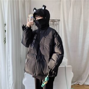 Kawaii Frog Parkas Men 2020 Winter Oversized Harajuku Pullover Casual Hooded Jackets Hip Hop Unisex Warm 3.jpg 640x640 3