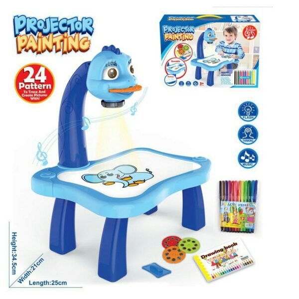 Kids Toy Painting Drawing Table Led Projector Music Toys Kids Arts and Crafts for Kids Children 2