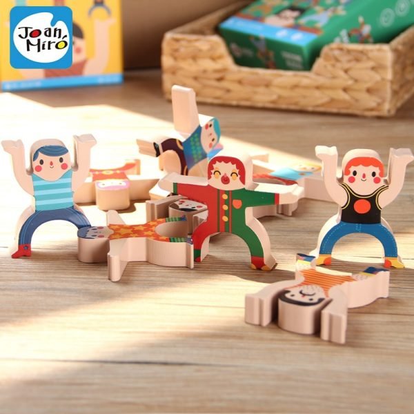 Kids Wooden Toys Balance Stacking Games Blocks Toddlers Educational Toys for Preschool Children Boys Girls Toys 4