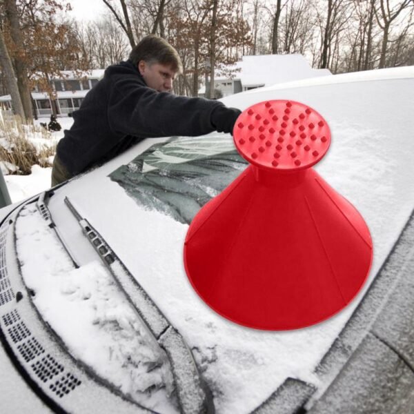 Magic Cone Shaped Window Windshield Car Ice Scraper Shaped Funnel Snow Remover Deicer Cone Deicing Shovel 4