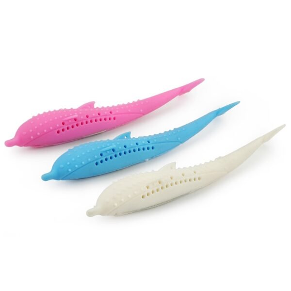 Soft Silicone Mint Fish Cat Toy Catnip Pet Toy Clean Teeth Toothbrush Chew Cats Toys 1