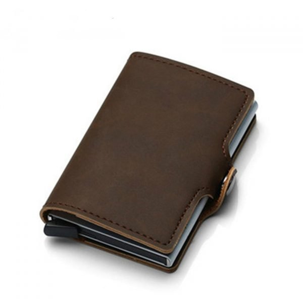 ZOVYVOL PU Leather Credit Card Holder Card Case Women Men RFID Wallets Hasp Vintage Business ID 1