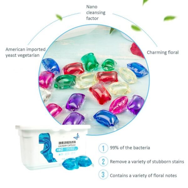 10pcs Laundry Gel Beads Laundry Ball Washing Ball Cleaner Washing Liquid Lasting Fragrance Laundry Capsule Dissolve 1