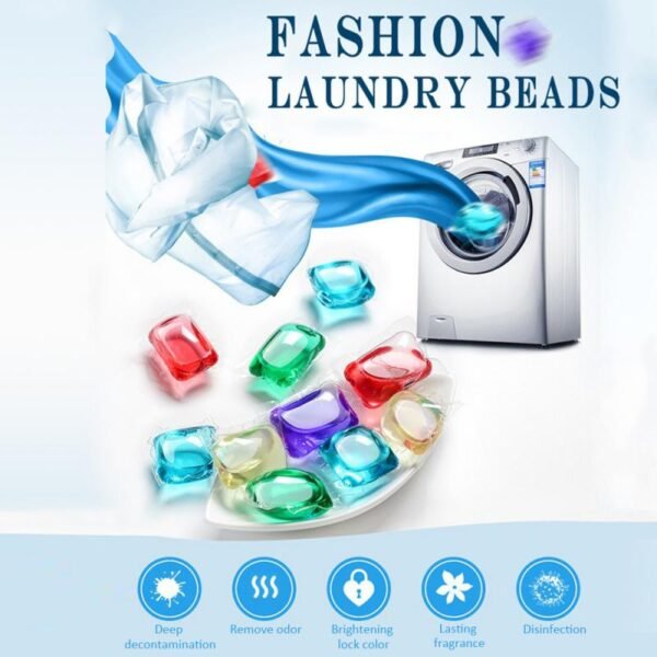 10pcs Laundry Gel Beads Laundry Ball Washing Ball Cleaner Washing Liquid Lasting Fragrance Laundry Capsule Dissolve