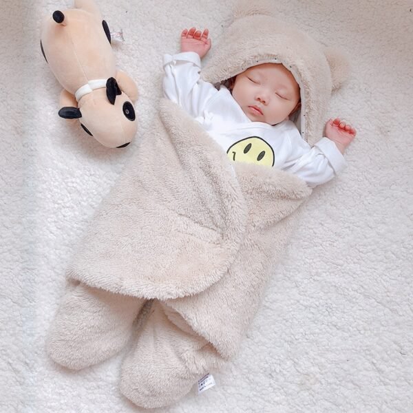 2020 Infant Soft Autumn And Winter sleep Blanket One Piece newborn Baby Clothes Warm Fleece Blanket 3