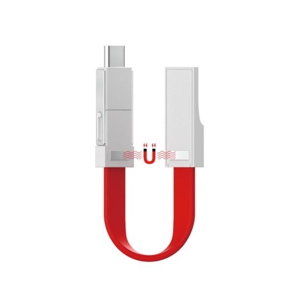 3 in 1 USB Cable Micro USB Type C Light ning Data Cable 2A Mini Keychain 1