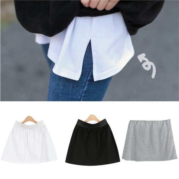 Adjustable Layering Fake Top Lower Sweep Set Skirt Half length Splitting A Version A66 1