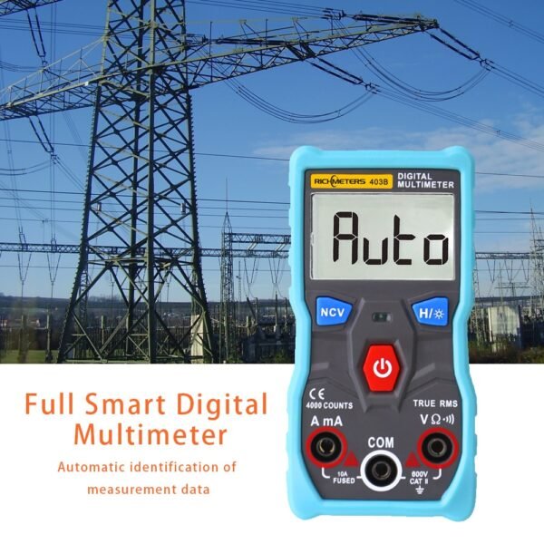 Automatic Digital Multimeter RM403B Auto Range Backlight True RMS NCV 4000 Counts AC DC Voltage Current 4