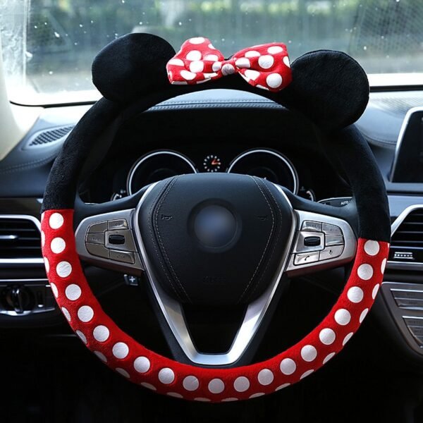 Car Steering Wheel Minnie version Cover cute Cartoon Universal Interior Accessories Set Women man 14 design 1