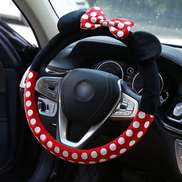 Car Steering Wheel Minnie version Cover cute Cartoon Universal Interior Accessories Set Women man 14 design