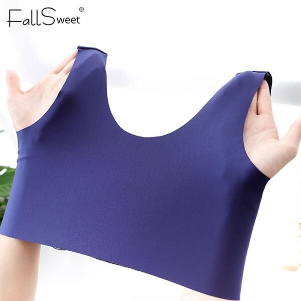 FallSweet Wire Free Lace Bras for Women Plus Size Vest Lingerie Thin Cup Brassiere Eveyday Wear 5