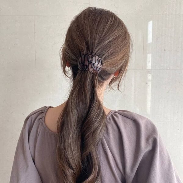 Fashion Women Crystal Hair Claw Horsetail Buckle Hair Clip Bird Nest Expanding Hair Accessories Female Ponytail 1