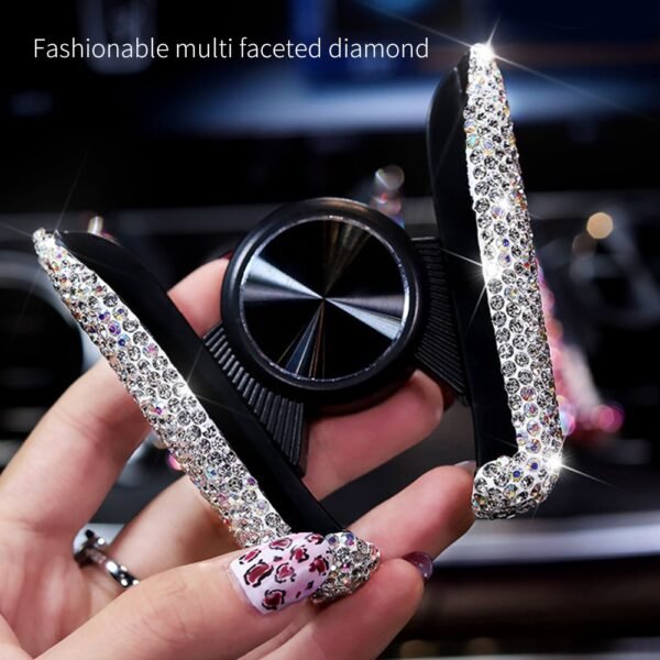 KISSCASE Women Crystal Rhinestones Car Phone Holder For iPhone Xiaomi Huawei Samsung 5 5 Inch Bling 3