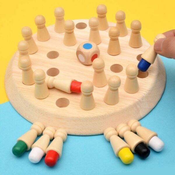 Kids party game wooden memory match game fun board game education color cognitive ability family toy 2
