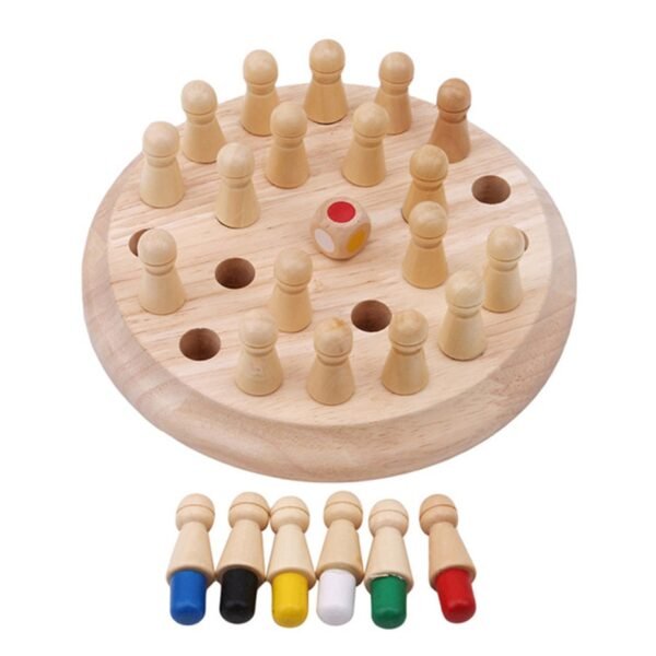 Kids party game wooden memory match game fun board game education color cognitive ability family toy 4