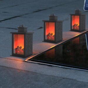 LED Flame Lantern Lamps Simulated Fireplace LED Flame Lamps Flame Effect Light Bulb AA Battery Courtyard 2