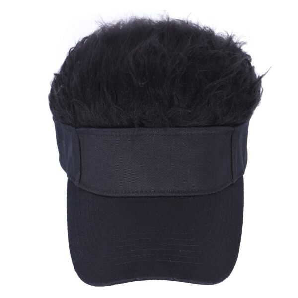 Men Women Casual Concise Sunshade Adjustable Sun Visor Baseball Cap With Spiked Hairs Wig Baseball Hat 4
