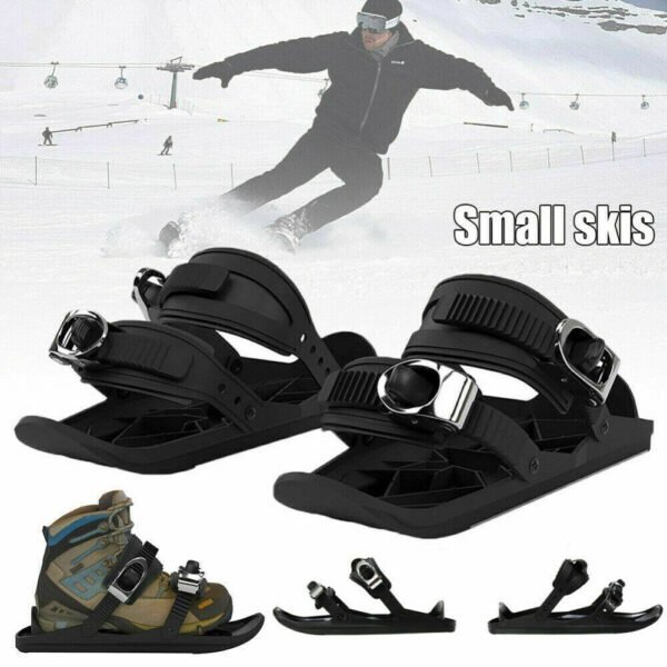 Mini Ski Skates Snow Short Skiboard Snowblades Binding Snowfeet Skiing Shoes Unisex Solid Skischuhen Outdoor Travel