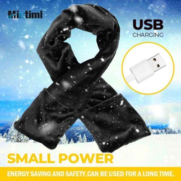 Mintiml Fiery Scarf Rechargeable Heated Scarf Knitted Spring Winter Women Scarf Plaid Warm Cashmere Scarves Shawls 1