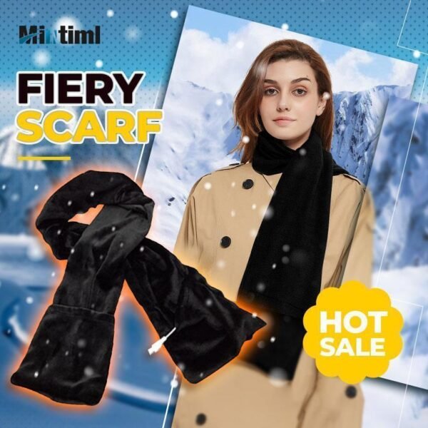 Mintiml Fiery Scarf Rechargeable Heated Scarf Knitted Spring Winter Women Scarf Plaid Warm Cashmere Scarves Shawls