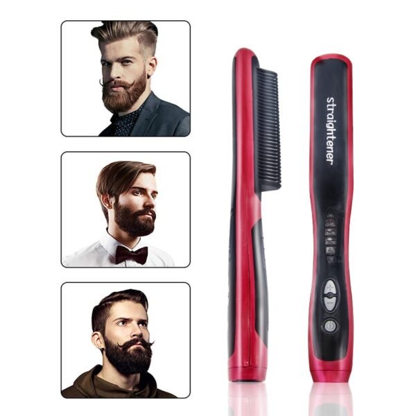 Multifunctional Hot Hair Brush Hair Straightener Curling Iron Straightening Comb Men Beard Straightener Lady Hair Styling 4