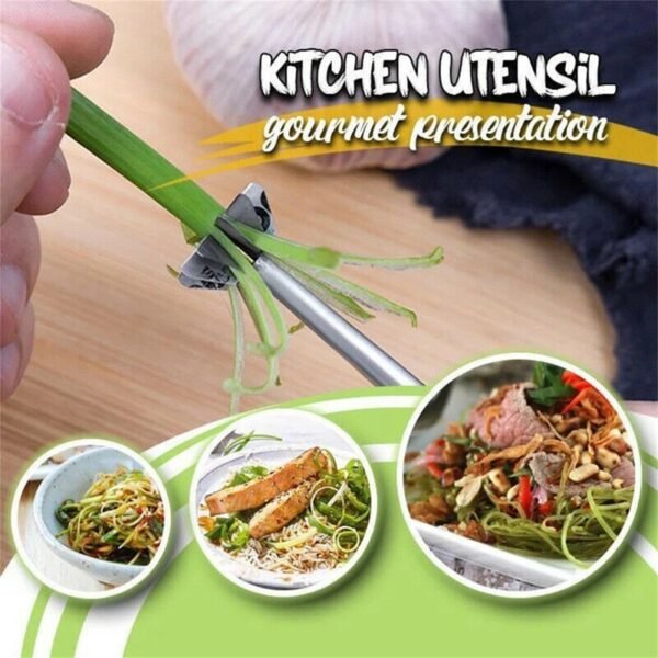 Multifunctional Stainless Steel Knives Onion Cutter Multi Layers Scallion Cutter Laver Spices Cook Tool Cut Kitchen