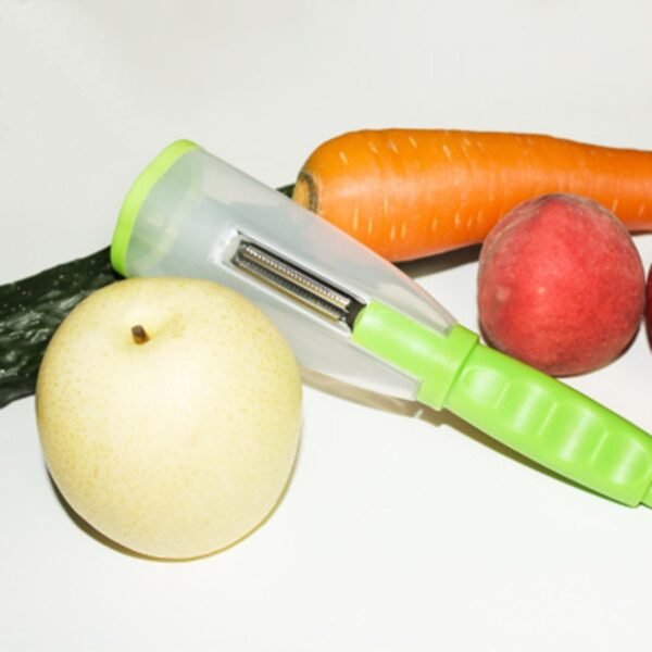 Peeler With Rubbish Bin Stainless Steel Multi function Vegetable Peeler Cutter Peeler Potato Carrot Grater Kitchen 4