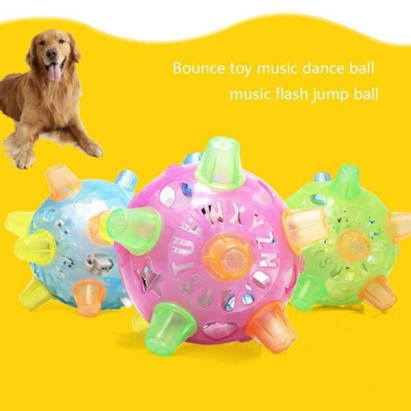 Pet Dog Toys LED Jumping Ball Play Ball Music Flashing Bouncing Dancing Balls Toy For Dogs 4