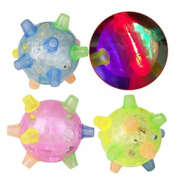 Pet Dog Toys LED Jumping Ball Play Ball Music Flashing Bouncing Dancing Balls Toy For Dogs 5
