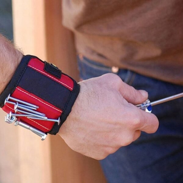 Polyester Magnetic Wristband 3 Magnets Portable Bag Electrician Wrist Tool Bag Screws Nails Drill Holder Repair 1