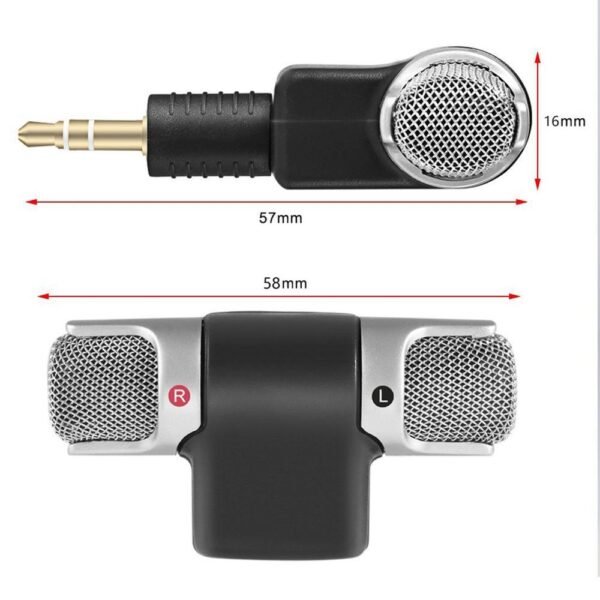 Portable Digital Mini Stereo Mic 3 5mm Jack For PC Laptop cellphone mobile Notebook Left and 3