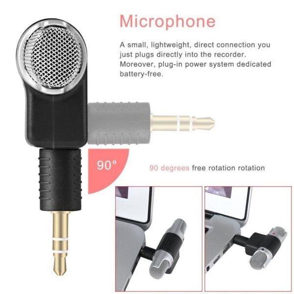 Portable Digital Mini Stereo Mic 3 5mm Jack For PC Laptop cellphone mobile Notebook Left and 4