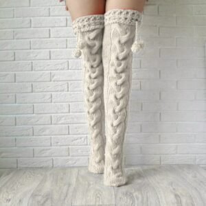 Sexy Black Thigh High Over The Knee Socks 2020 Fashion Women s Long Knitted Stockings For