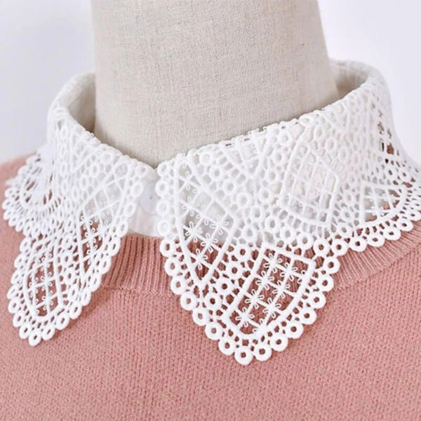 Stylish Detachable Half Shirt Half Blouse with Floral Lace Fake Collar Elegant for Women FS99 1