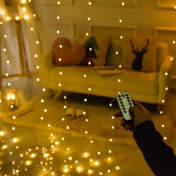 USB String Lights 3M LED Curtain Lamp Remote Control Warm White Multicolor Fairy Light Garland Bedroom 1