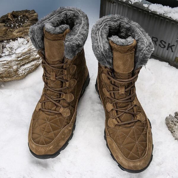 Winter Snow Boots Men Waterproof Shoes with Fur Plush Warm Men Boots Outdoor Footwear Comfortable Casual 1